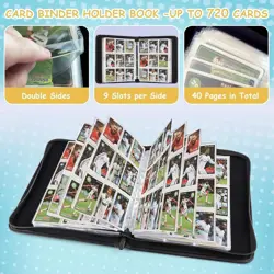 Card Binder for Cards Binder 9-Pocket,Compatible with Cards, 9-Pocket Pages S... - Image 5