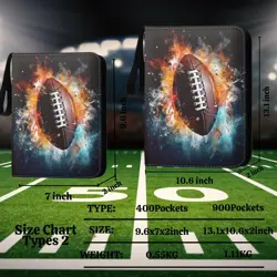 Football Card Binder 900 Pockets - Football Card Binder with Sleeves, Sports ... - Image 2