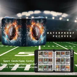 Football Card Binder 900 Pockets - Football Card Binder with Sleeves, Sports ... - Image 3
