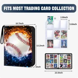900 Pocket Baseball Card Binder with Sleeves and Protector Set for Sports Car... - Image 2