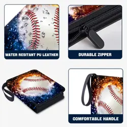 900 Pocket Baseball Card Binder with Sleeves and Protector Set for Sports Car... - Image 4