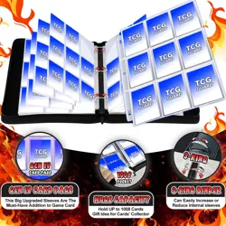 1008 Card Binder 9 Pocket, 3-Ring Trading Card Binder with 56 Page Removable ... - Image 5