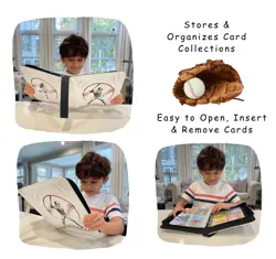 Baseball Card Binder, Trading Card Album with 50 Removable Sleeves Fit 400 Ba... - Image 3