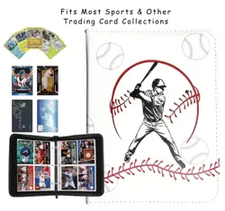 Baseball Card Binder, Trading Card Album with 50 Removable Sleeves Fit 400 Ba... - Image 4