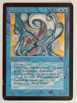 MtG | 1 x Wall Of Air | Beta Edition | Magic the Gathering - Image 1