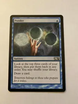 Magic the Gathering MTG Ponder M12 Core Set NM/Unplayed - Image 1