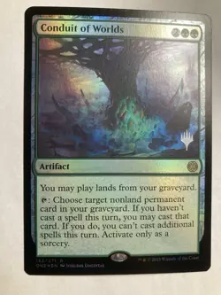 1x MTG Conduit of Worlds FOIL Promo Pack Phyrexia All Will Be One NM - Image 1
