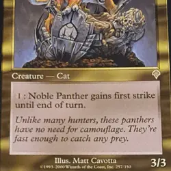 MTG Noble Panther Invasion Nm English Magic the Gathering Karte Card - Image 3