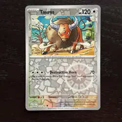 Tauros 112/142 Pokemon Stellar Crown Scarlet & Violet Reverse Holo Common NM - Image 1