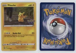 Cosmos Holo - Pikachu Pokemon Sword & Shield Pokemon Go #027 0q37 - Image 3