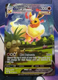 2021 Pokemon Flareon VMAX Alt Art SWSH180 Sword & Shield Black Star Promo NM - Image 1