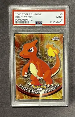 Topps 2000 Chrome Pokemon T.V. #5 Charmeleon PSA 9 - Image 1