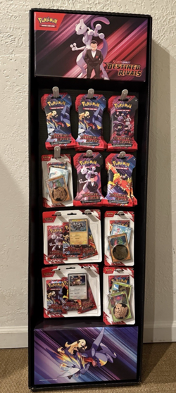 Pokemon Destined Rivals POP Display + 40 Booster Packs + Promo Blister Lot - Image 1