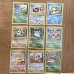 Jungle Bundle x9 Pokemon Collectible Cards Near Mint In Sleeves 1999 - Image 1