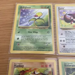 Jungle Bundle x9 Pokemon Collectible Cards Near Mint In Sleeves 1999 - Image 2