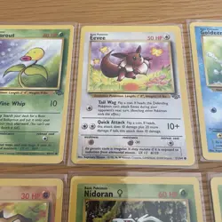 Jungle Bundle x9 Pokemon Collectible Cards Near Mint In Sleeves 1999 - Image 3