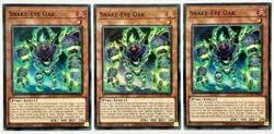 3 x AGOV-EN008 Snake-Eye Oak - Super Rare 1st Edition Near Mint YuGiOh Cards - Image 1
