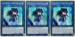 3 x MP23-EN136 Scareclaw Light-Heart - Secret Rare 1st Edition Near Mint YuGiOh - Image 1