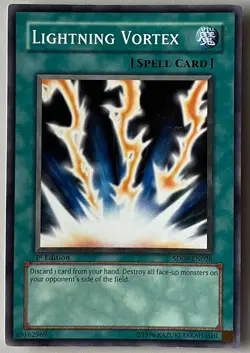 YuGiOh! LIGHTNING VORTEX Card Lightly Played 1996 1st Edition SD09-EN026 - Image 1