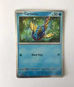 Rare Holo Carvanha 093 S&V Promo Pack Fresh Near Mint Condition Pokemon Card - Image 1