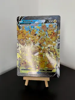 Pokemon Celebrations Jumbo Pikachu V Union SWSH141 Black Star Promo Card - NM - Image 1