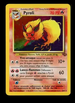 French Flareon 3/64 Jungle 2000 Pyroli Cosmos Holo Rare Pokemon Card TCG - Image 1