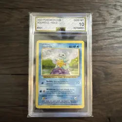 Pokemon Trading Card Game Classic Squirtle CLB 001 AGS Gemt-MT 10 Holo 2023 - Image 1