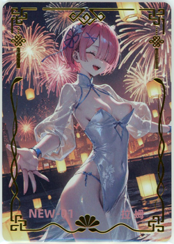 ❤RAM - RE:ZERO - Goddess Story Anime Waifu Card - NO DOUBT GETTING WET - NEW-01 - Image 1