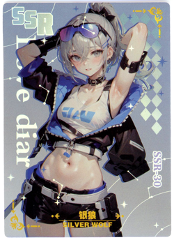 ❤SILVER WOLF Goddess Story Anime Waifu Card LOVE DIARY SSR-30 Waifu Doujin Card - Image 1