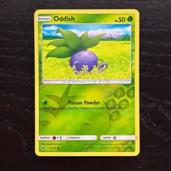 Oddish 4/147 Pokemon Burning Shadows Sun & Moon Reverse Holo Common Card NM - Image 1