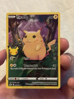 Pikachu 005/025 Celebrations Holo Pokemon 25th Anniversary Trading Card Tcg NM - Image 3