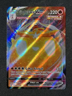 Cinderace VMAX 045/264 Fusion Strike Ultra Rare Holo Pokemon TCG Card NM - Image 1