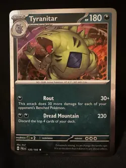 Tyranitar 135/193 Paldea Evolved (Cosmos Holo) Pokemon TCG Card N/M - Image 2