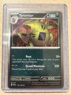 Tyranitar 135/193 Paldea Evolved (Cosmos Holo) Pokemon TCG Card N/M - Image 4