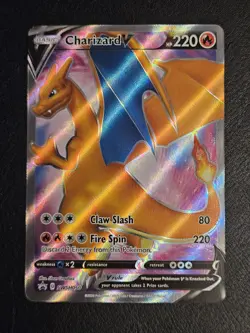 Charizard V - SWSH050 - Pokemon Sword & Shield Promo Full Art Ultra Rare Card NM - Image 2