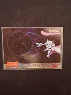 1999 Topps Pokemon Movie Card Animation Edition Psychic Showdown #33 Black Label - Image 2