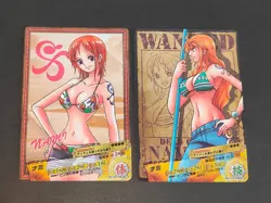 One Piece AR Carddass Nami 02-08 02-09 Minor card Japan New Japanese lot b102 - Image 1