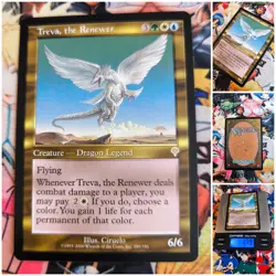 MTG Treva The Renewer 🇬🇧 🟡Nm Invasion Magic Dragon Legend 2000 Deck Card Og - Image 1