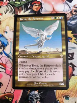 MTG Treva The Renewer 🇬🇧 🟡Nm Invasion Magic Dragon Legend 2000 Deck Card Og - Image 5