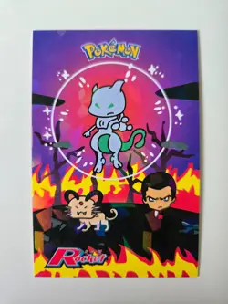 Pokemon Bubble Mewtwo - Team Rocket Card Database -Crack Holo - Image 1