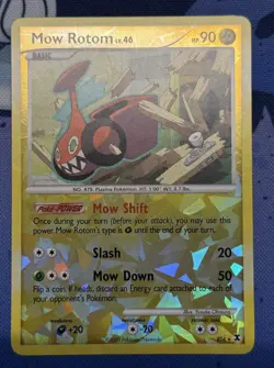 NM Mow Rotom RT4 Ultra Rare Rising Rivals Cracked Ice Pokemon Card - Image 1