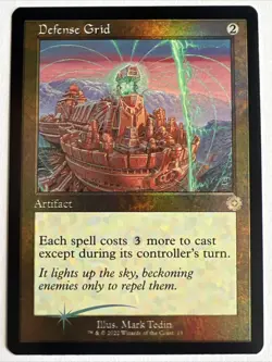 Mtg Magic Defense Grid FOIL retro frame artifact ENGLISH - Image 1