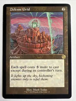 MTG Defense Grid (Retro Frame) The Brothers' War M/NM Free UK P&P - Image 1