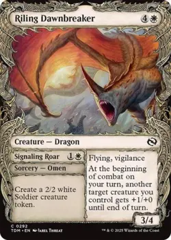 Riling Dawnbreaker (Showcase) -Foil Near Mint MTG Tarkir: Dragonstorm - Image 1