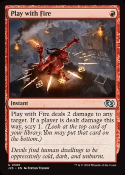 MTG Play with Fire [Foundations Jumpstart] Near Mint - Image 1