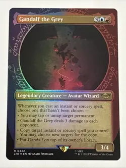 MTG Lord of the Rings Gandalf the Grey Showcase Foil 0322 NM Rare - Image 1