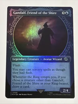 MTG Lord of the Rings Gandalf, Friend of the Shire Showcase Foil 0308 NM - Image 1