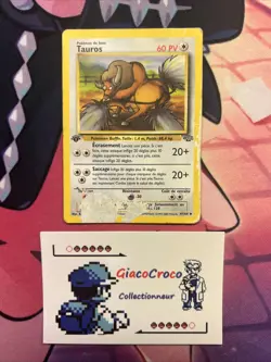Carte Pokemon Tauros 47/64 Wizards Jungle Edition 1 Ed1 First Francais Vf Fr - Image 1