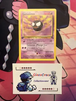 Carte pokemon wizard fossile edition 1 Ed1 First francais vf Fr Fantominus 33/62 - Image 1