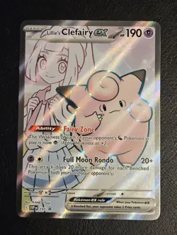 Pokemon Lillie's Clefairy ex SVP 195 Scarlet & Violet Black Star Promo NM - Image 2